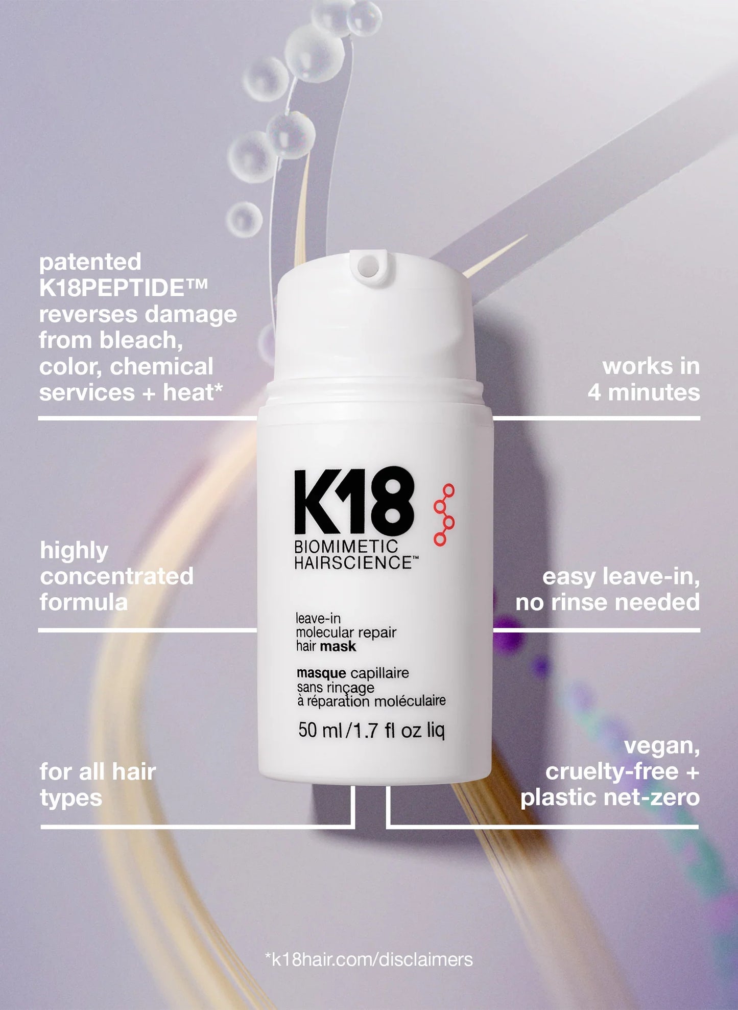 K18 Leave-In Molecular Repair Mask 15ml