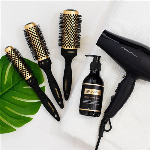 Brushworx Gold Ceramic Hot Tube Brush - 50mm Medium