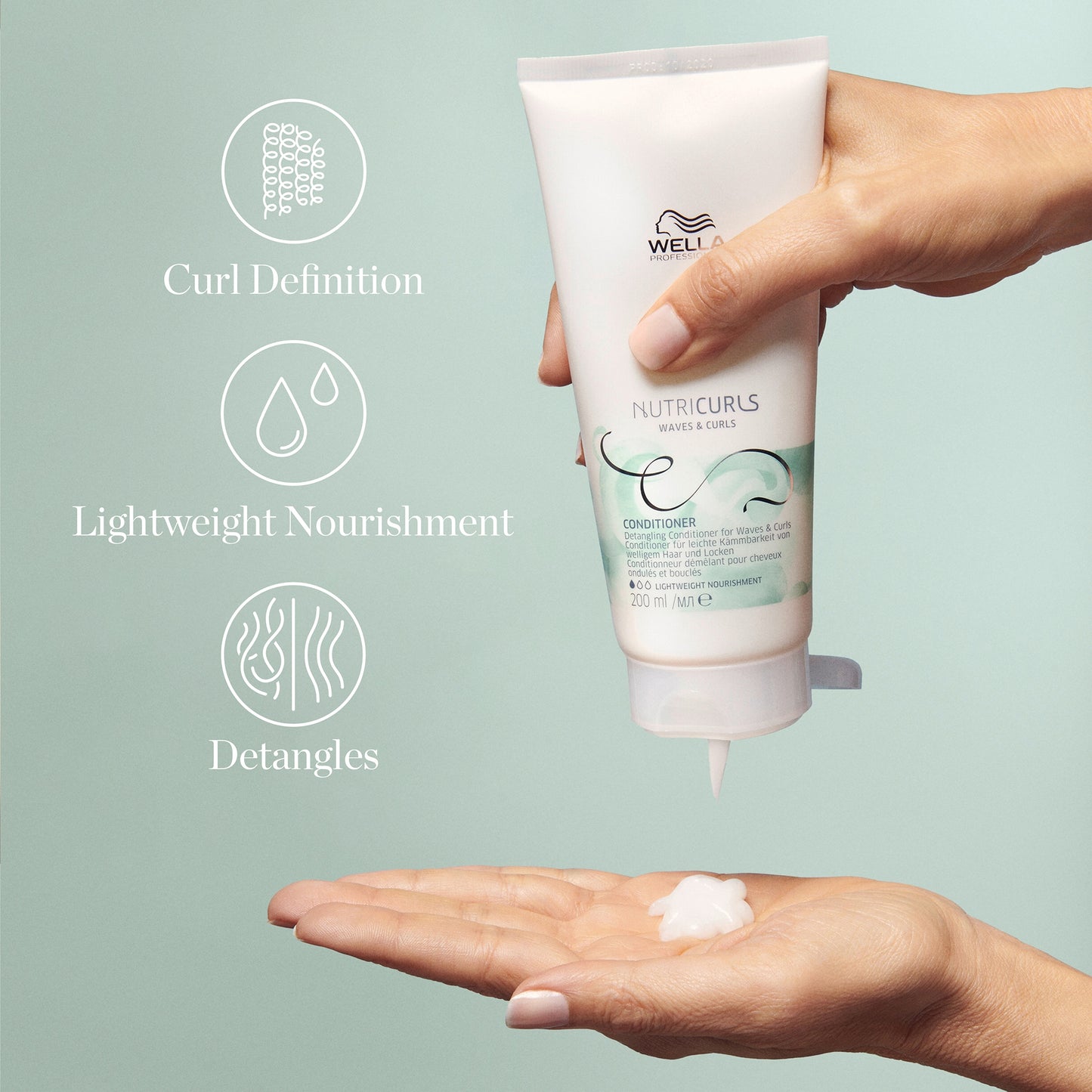 Wella Professionals Nutricurls Detangling Conditioner for Waves and Curls 1000ml