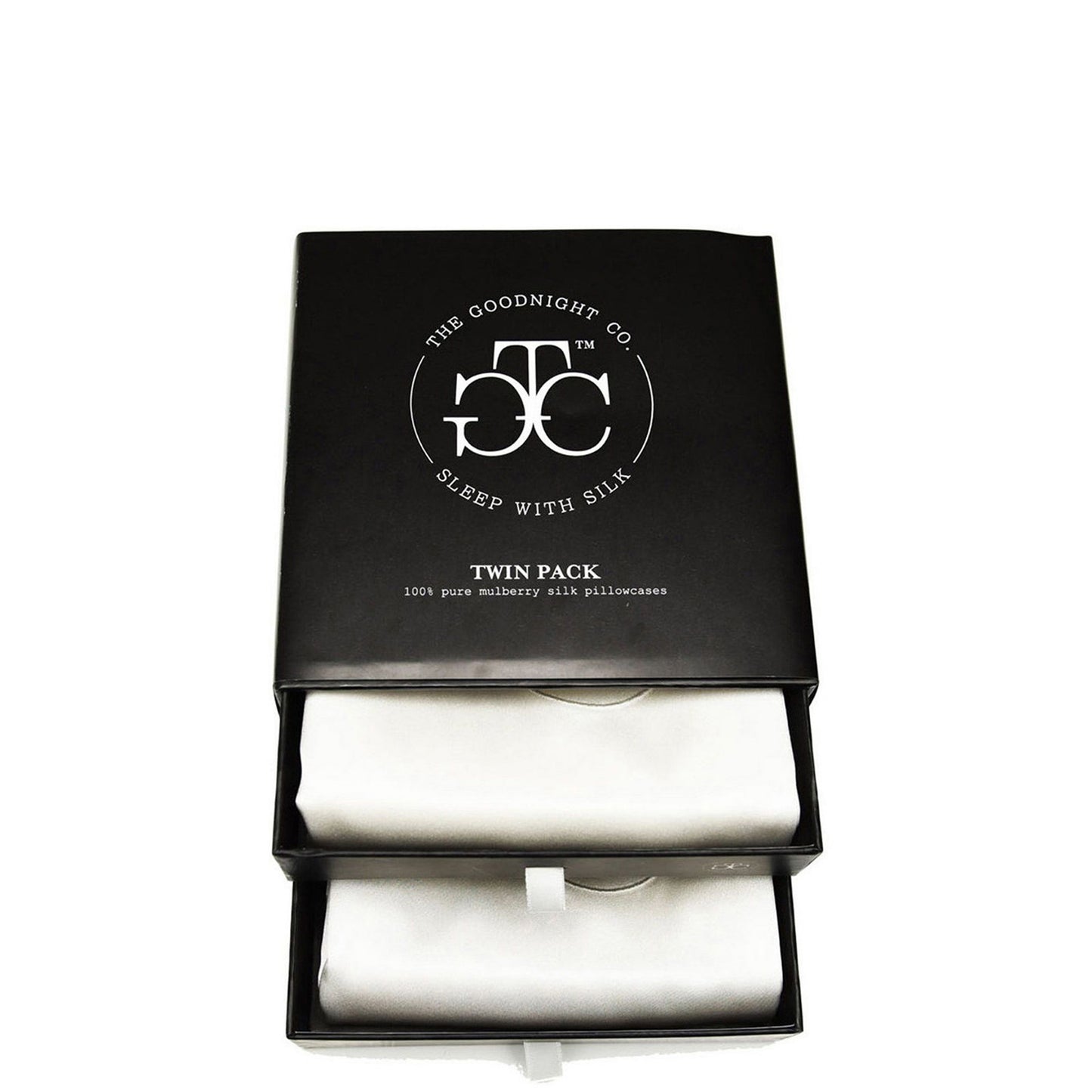 The Goodnight Co. Silk Pillowcase Twin Set King Size - White