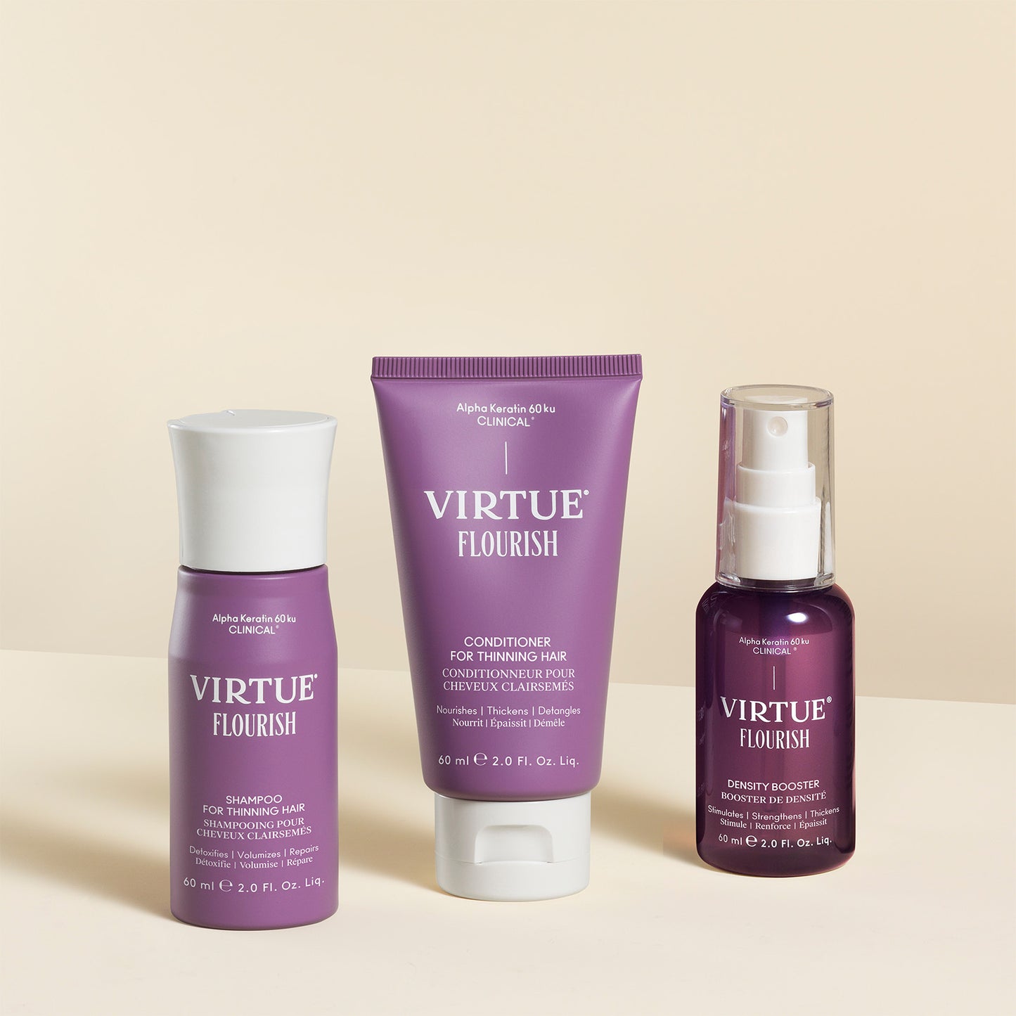 Virtue Flourish Hair Rejuvenation Treatment Kit (Phyto-Follicle Nutrient) - Travel Size (30 day)