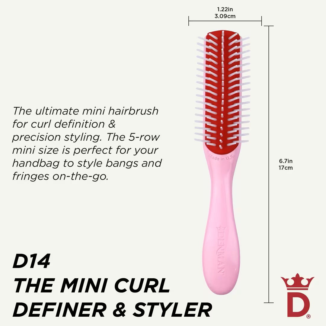 Denman D14s Pink Crush 5 Row Mini Styler Brush