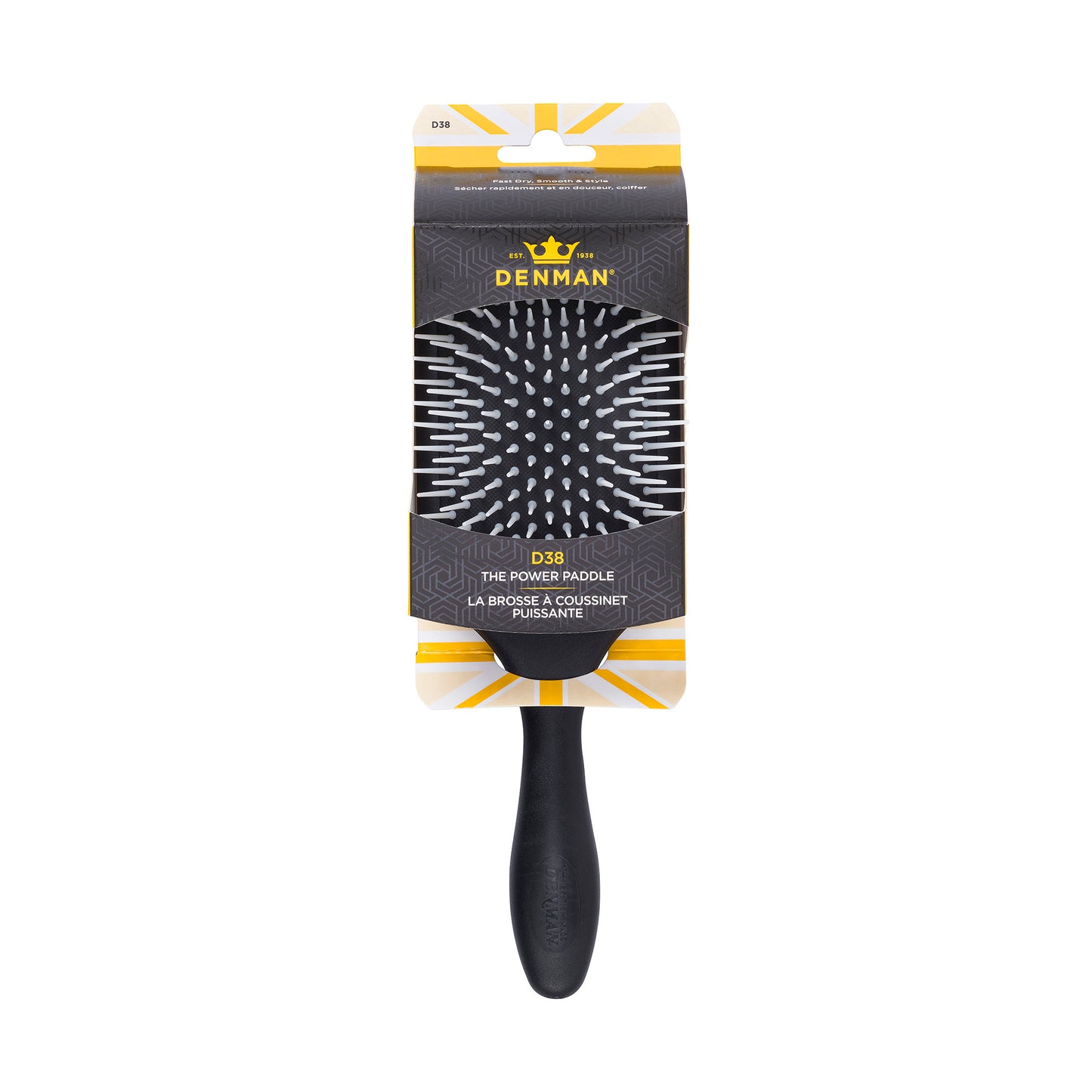 Denman D38 Power Paddle Brush - Black