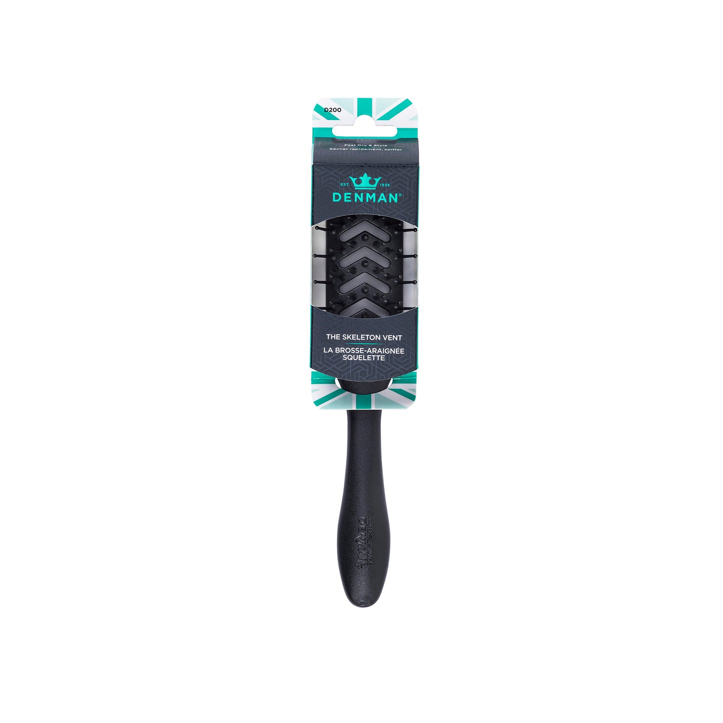 Denman D200 Skeleton Vent Black Brush