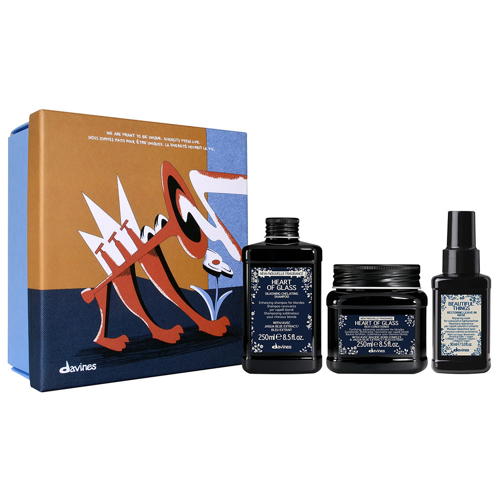 Davines Heart of Glass Blonde Ultimate Repair Trio - Limited Edition