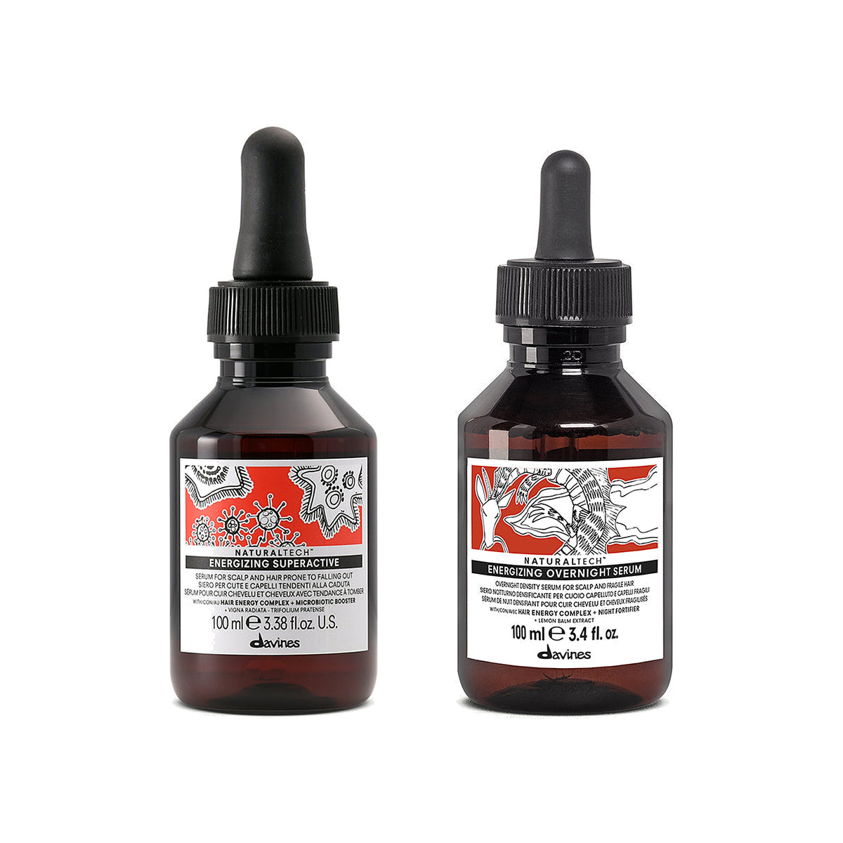 Davines Natural Tech Energizing Superactive + Overnight Serum Duo