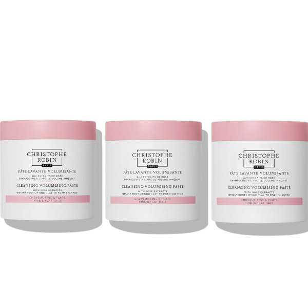 Christophe Robin Cleansing Volumising Paste Pure With Rose Extracts 250ml x3