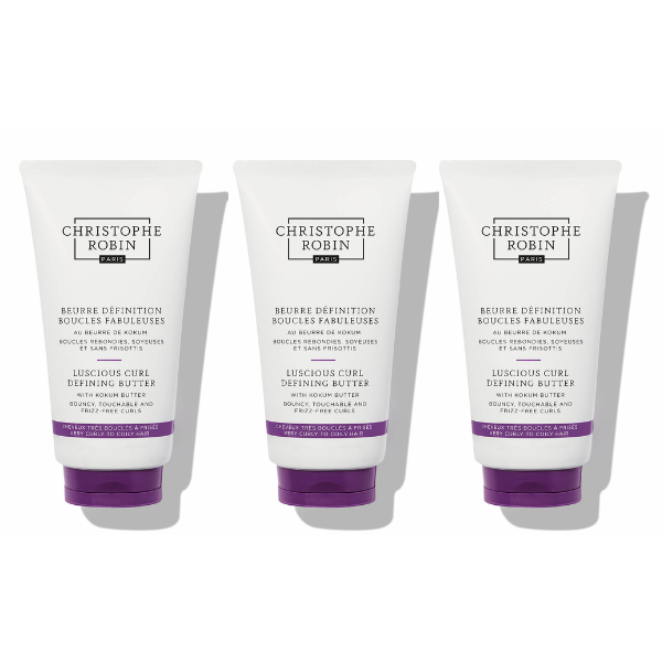 Christophe Robin Luscious Curl Defining Butter With Kokum Butter 150ml x3