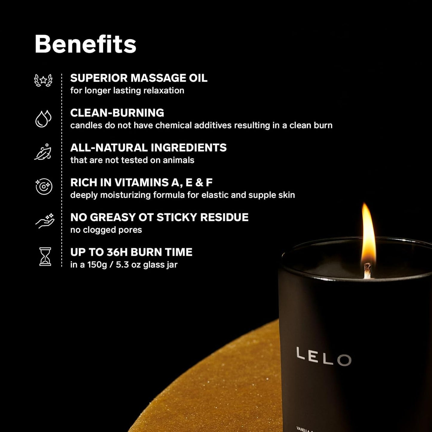 LELO Snow Pear and Cedarwood Flickering Touch Massage Candle 150g