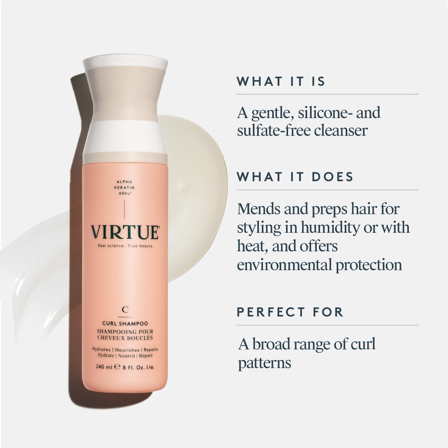 Virtue Curl Shampoo 240ml