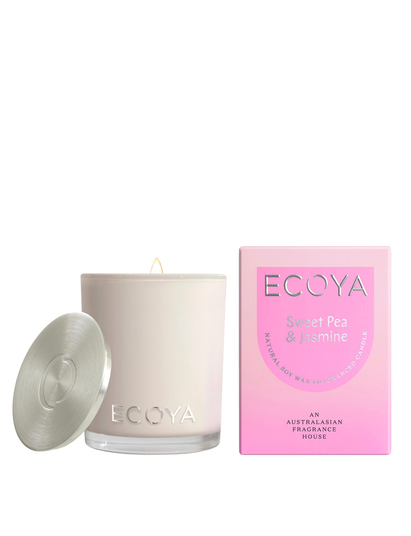 ECOYA Sweet Pea & Jasmine Mini Madison Candle 80g