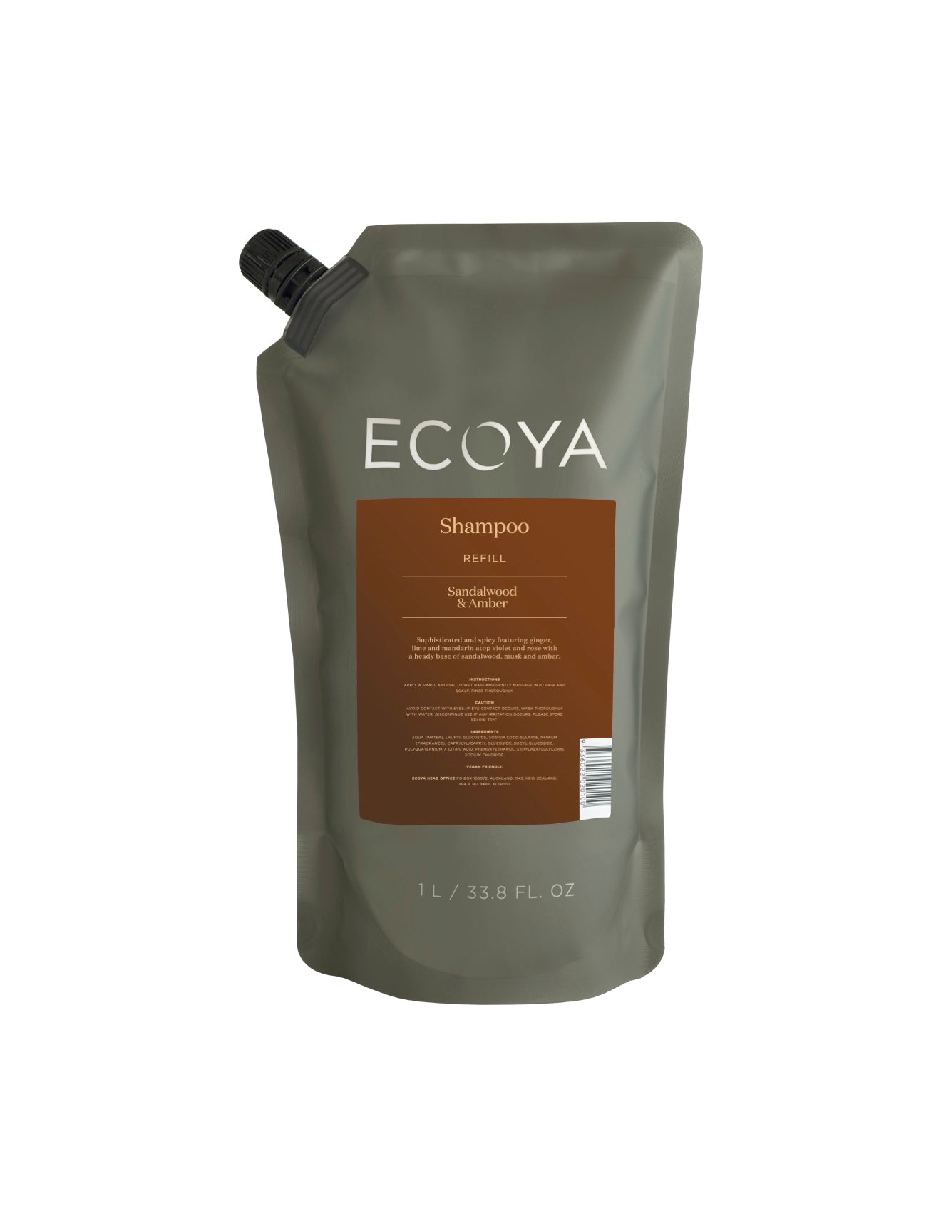 ECOYA Sandalwood & Amber Shampoo Refill 1L