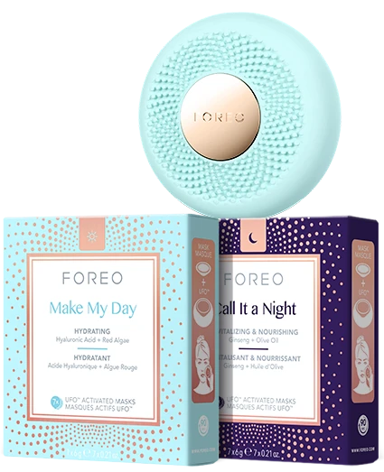 FOREO UFO 3 Mini Artic Blue & Masks Bundle
