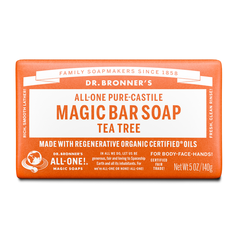 Dr. Bronner's Pure Castile Bar Soap - Tea Tree 140g