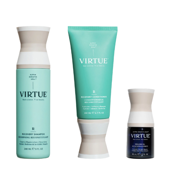 Virtue Recovery Shampoo, Conditioner + Healing Oil