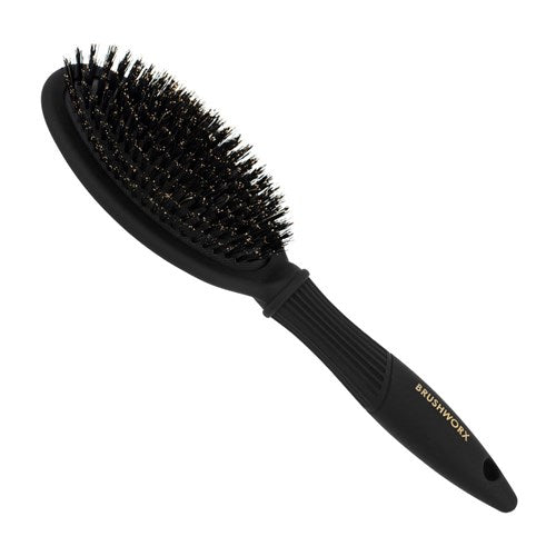Brushworx Gold Oval Cushion Brush Boar Bristle