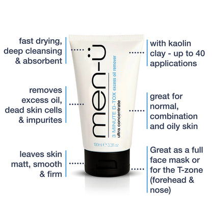 men-ü D-Tox Deep Clean Clay Mask (100ml)