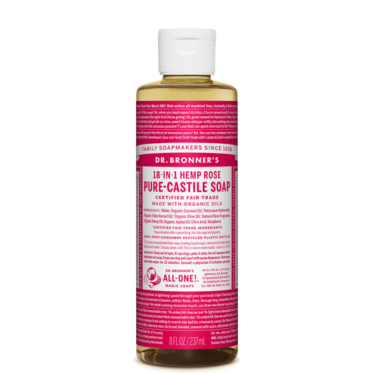 Dr. Bronner's Pure Castile Liquid Soap - Rose 237ml