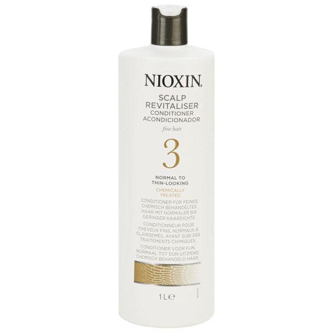 NIOXIN System 3 Scalp Revitaliser Conditioner for Fine, Normal to Thin, Chemically Treated Hair 1000ml