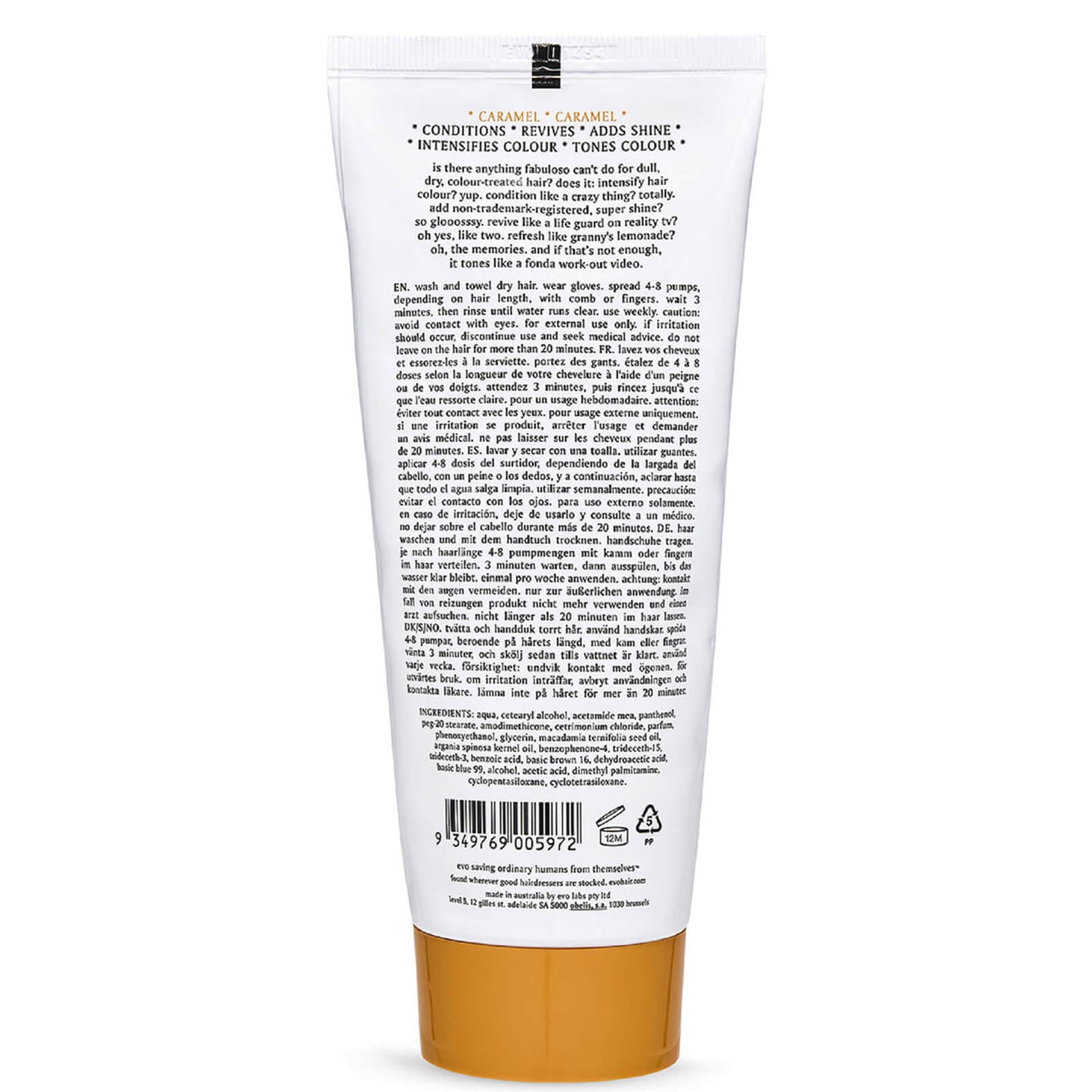 evo Fabuloso Colour Boosting Conditioner/Treatment - Caramel 220ml