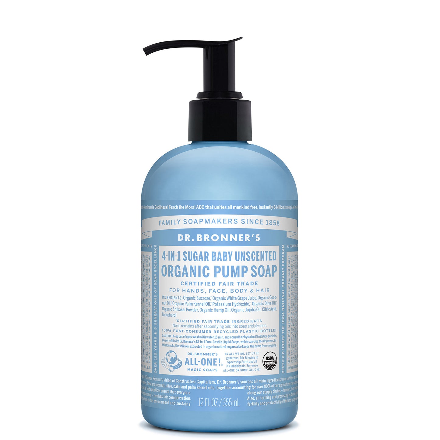 Dr. Bronner's Babies' Organic Pump Soap - Unscented 355ml