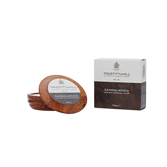 Truefitt & Hill Sandalwood Luxury Shaving Soap in Wooden Bowl