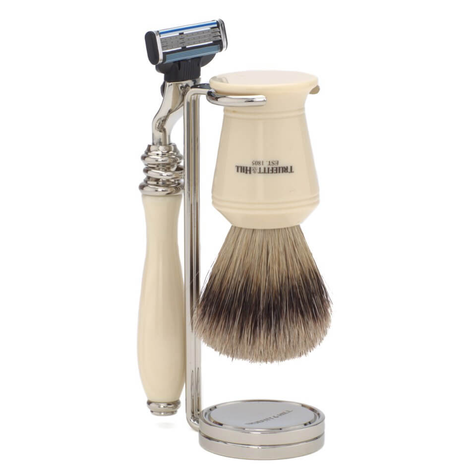 Truefitt & Hill Double Wire Razor and Brush Stand - Chrome