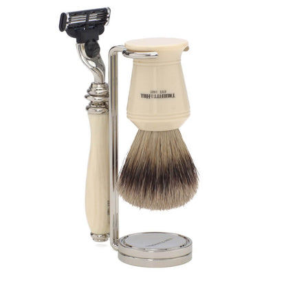 Truefitt & Hill Double Wire Razor and Brush Stand - Chrome