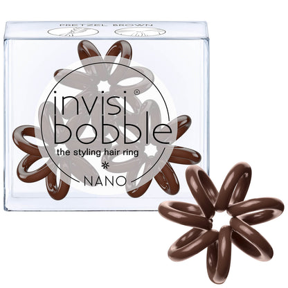 invisibobble Nano Hair Tie (3 Pack) - Pretzel Brown