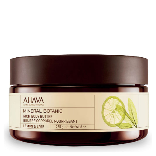 AHAVA Mineral Botanic Rich Body Butter - Lemon and Sage 235g