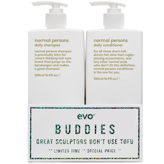 evo Buddies 'Great Sculptors Don't Use Tofu' Shampoo and Conditioner Duo