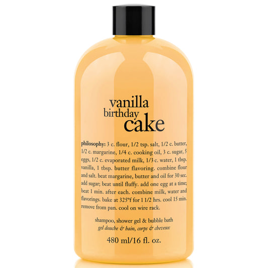 philosophy Vanilla Birthday Cake Shampoo, Bath & Shower Gel 480ml