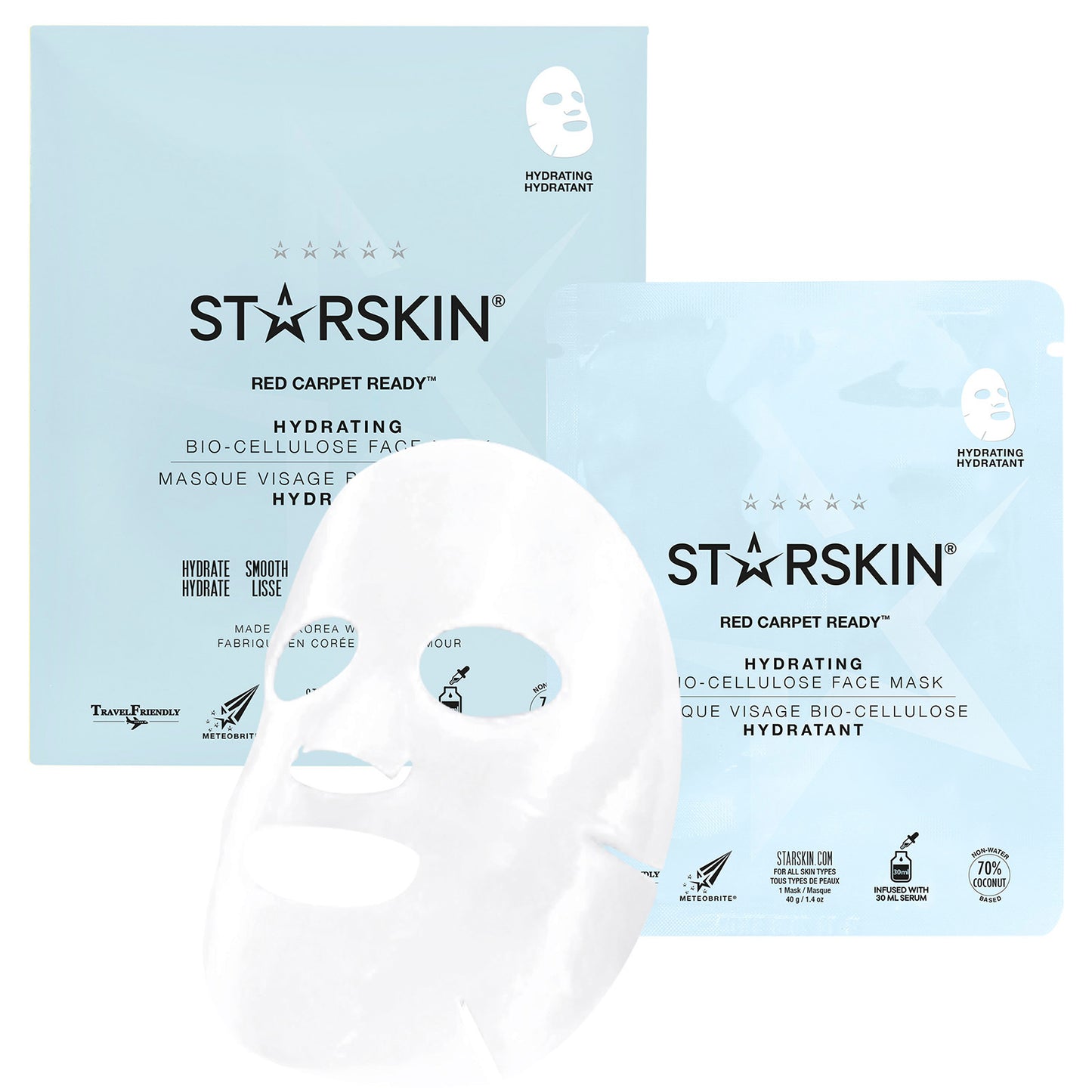 STARSKIN Red Carpet Ready Hydrating Coconut Bio-Cellulose Second Skin Face Mask