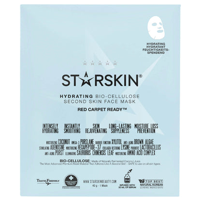 STARSKIN Red Carpet Ready Hydrating Coconut Bio-Cellulose Second Skin Face Mask