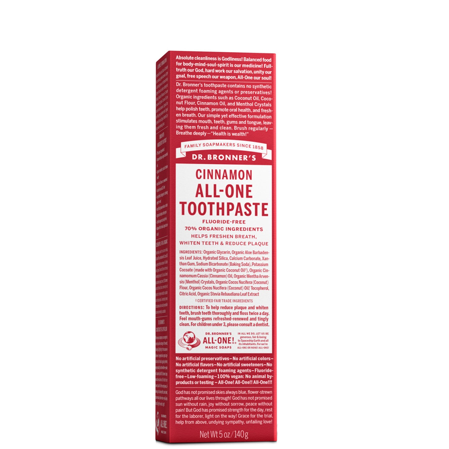 Dr. Bronner's All-One Toothpaste - Cinnamon 140g