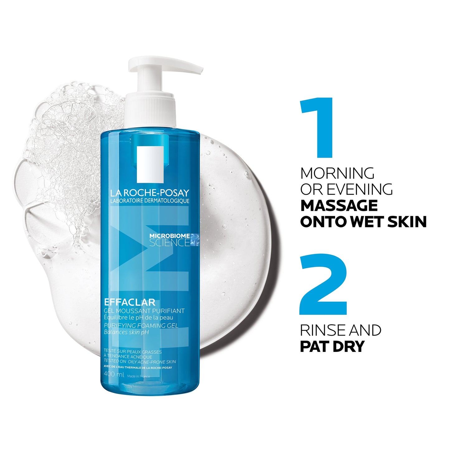 La Roche-Posay Effaclar Purifying Foaming Gel Cleanser for Oily, Blemish-Prone Skin 400ml