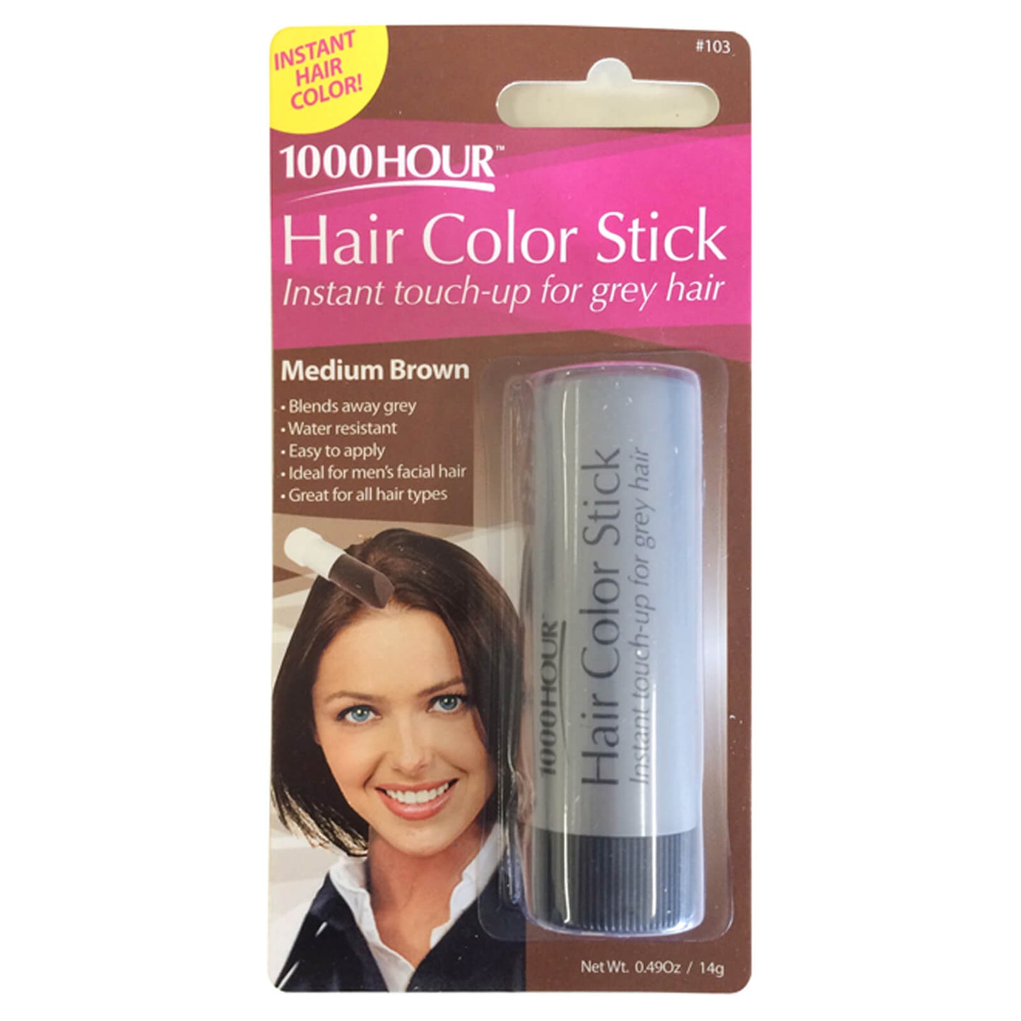 1000 Hour Hair Colour Stick - Medium Brown #103