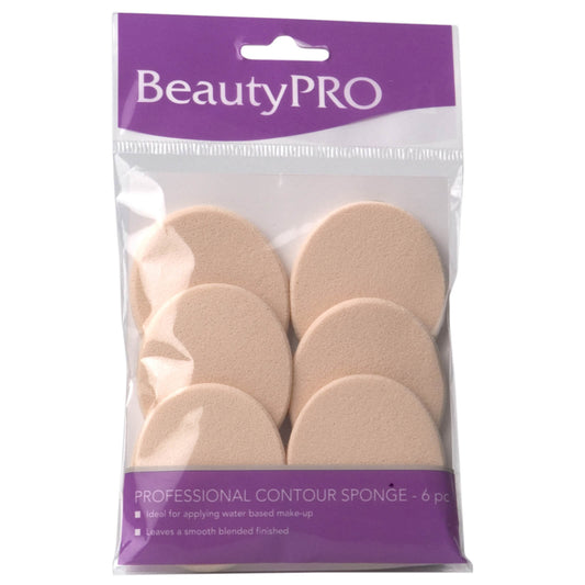 BeautyPro Small Contour Sponge Oval 6Pk