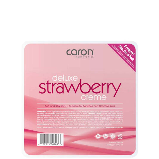 Caronlab Strawberry Crème Hard Wax Pallet Tray 500g