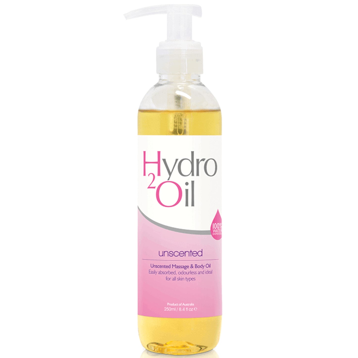 Caronlab Hydro2Oil Unscented Massage and Body Oil 250ml