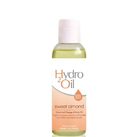 Caronlab Hydro2Oil Sweet Almond Unscented Massage and Body Oil 125ml