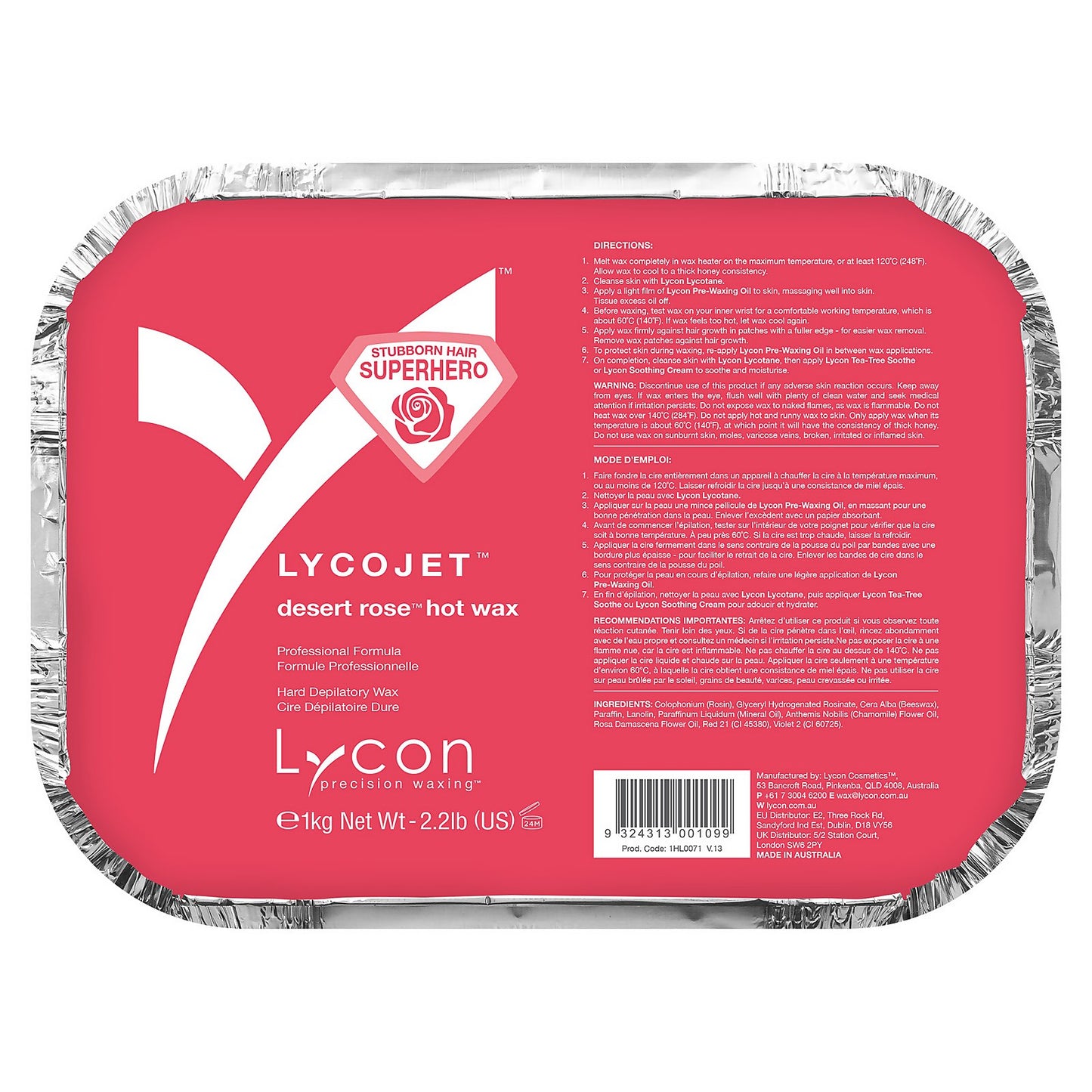 Lycon Lycojet Desert Rose Hot Wax 1Kg