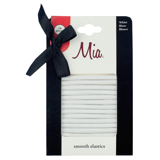 Mia Smooth Elastics White x 14