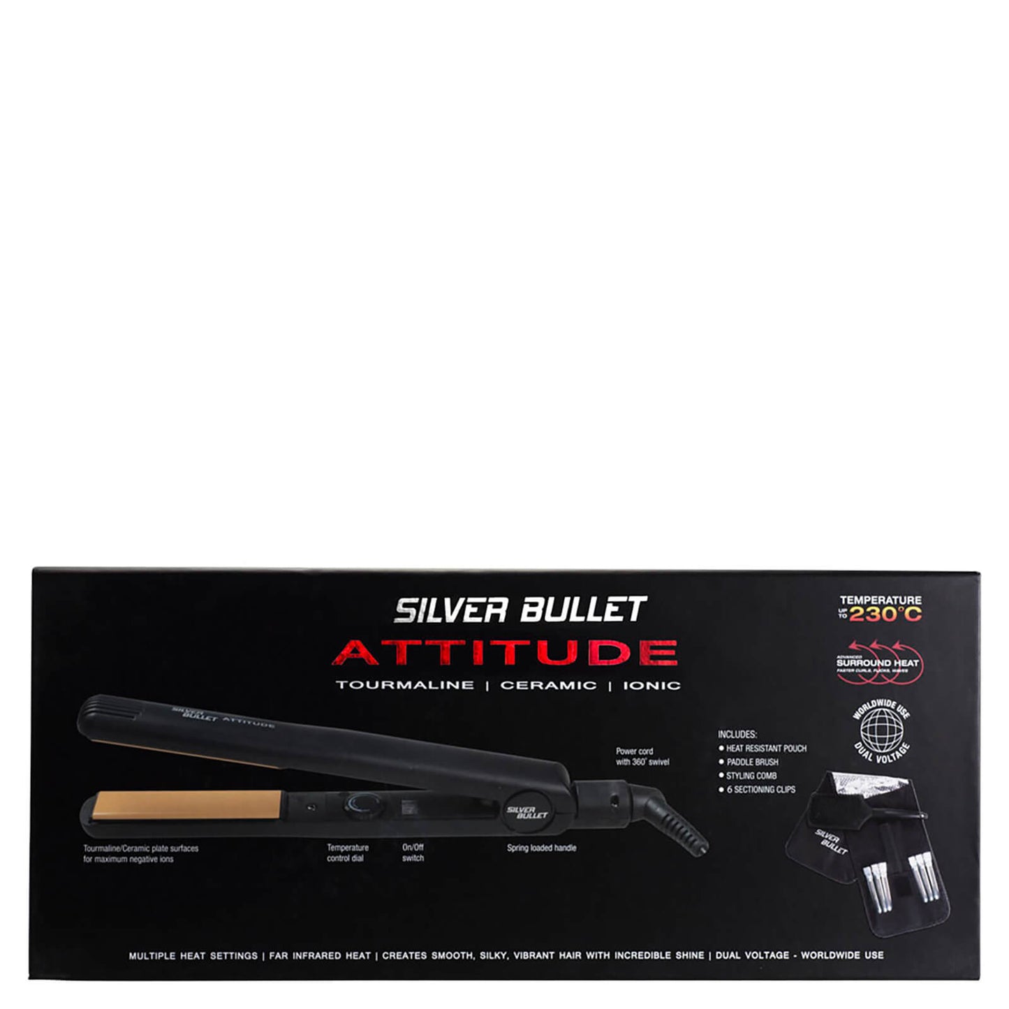 Silver Bullet Attitude Black Ceramic Straightening Iron