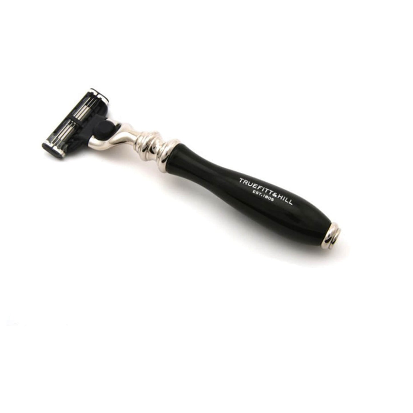 Truefitt & Hill Men's 5 Blade Wellington Chrome Fusion Razor Faux Ebony