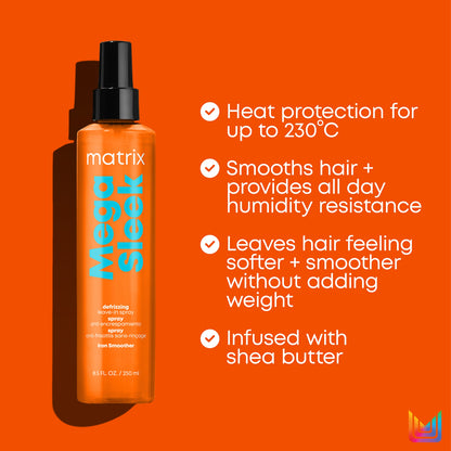 Matrix Total Results Mega Sleek Iron Smoother Heat Protection and Frizz Control Hair Spray 250ml