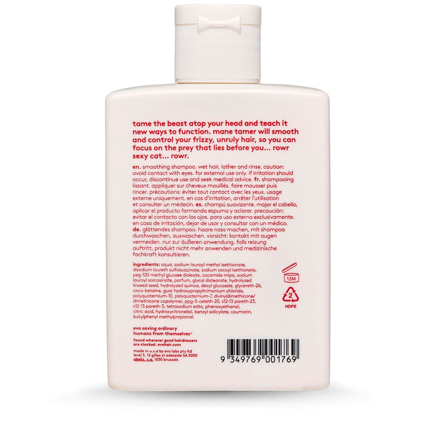 evo Mane Tamer Smoothing Shampoo 300ml