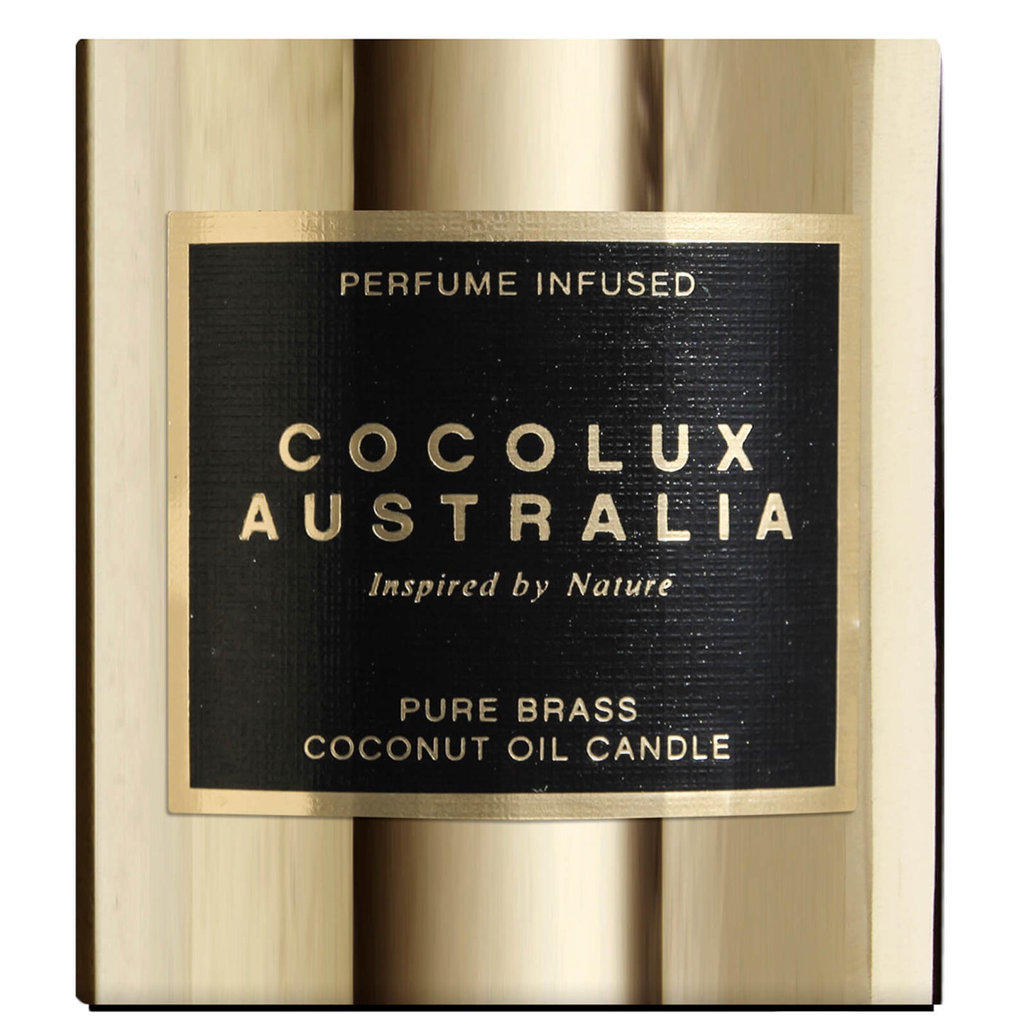 Cocolux Australia Exotic Amber and Spice Luna Brass Candle 225g