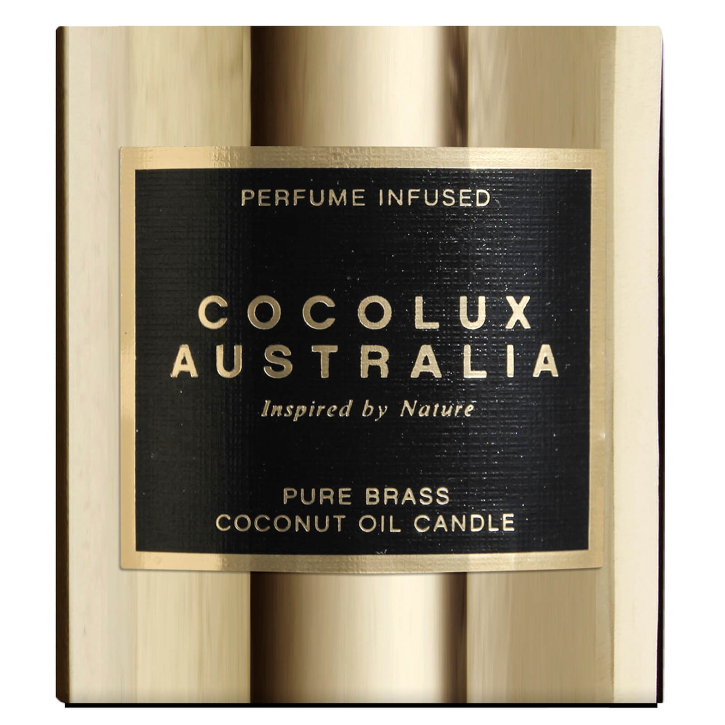 Cocolux Australia Palm Leaf and Bamboo Luna Brass Candle 225g