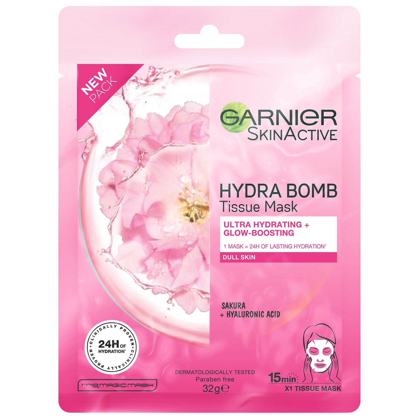 Garnier SkinActive Hydra Bomb Tissue Mask - Sakura (1 Mask)